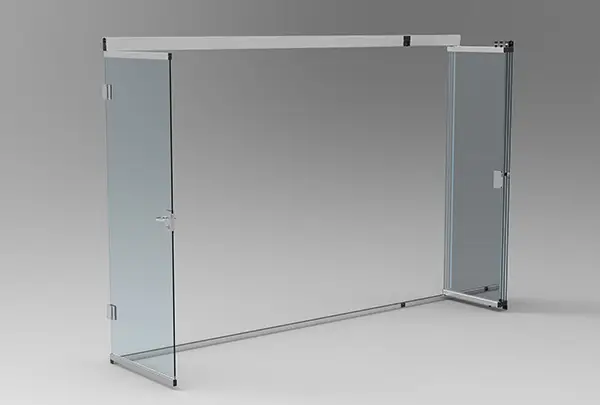 Sistema de perfiles para cerramientos de cristal abatibles Monper Glass