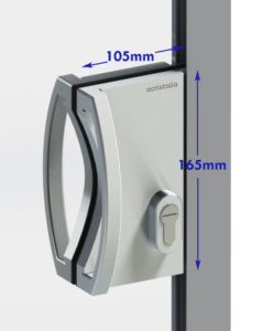 Cerradura de puerta con medidas