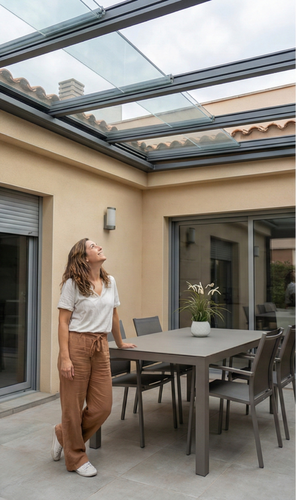 Cliente feliz con instalación de cerramientos de cristal en Cádiz - Cerramientos Monper